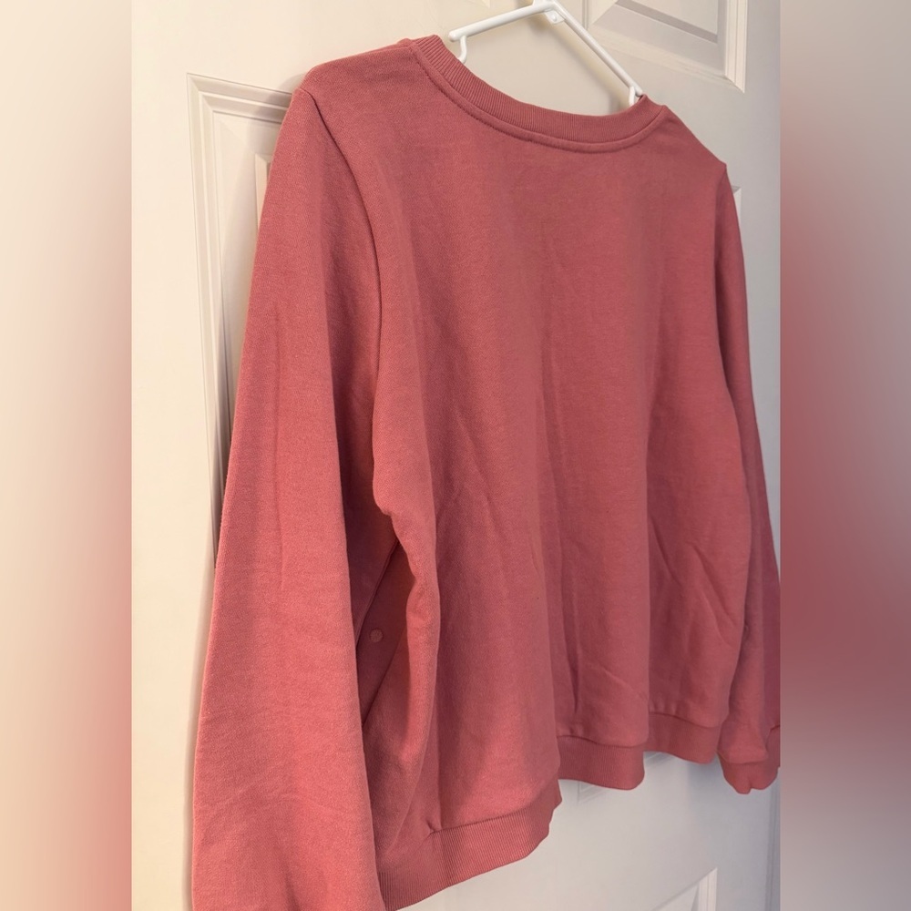 NWT Skies Are Blue Jana Embroidered Polka Dot Sweatshirt, Pink, XL - Picture 9 of 9